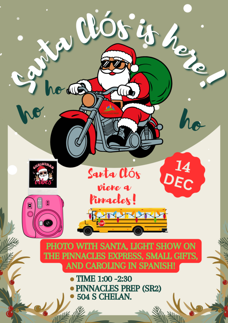 Red and Green Santa Claus Meet and Greet Christmas Event Poster (1)